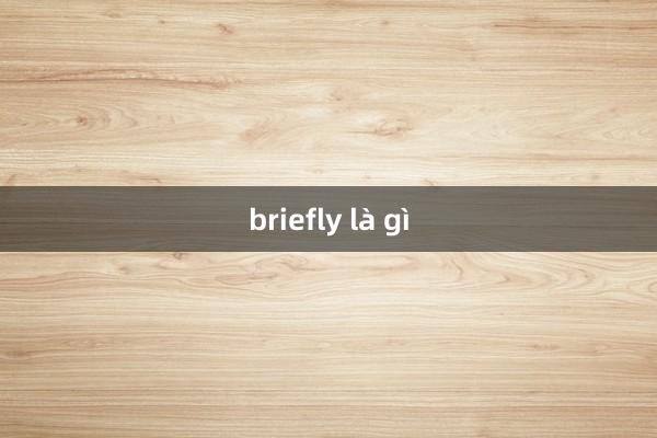 briefly là gì