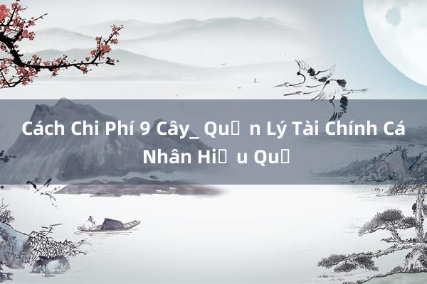 Cách Chi Phí 9 Cây_ Quản Lý Tài Chính Cá Nhân Hiệu Quả