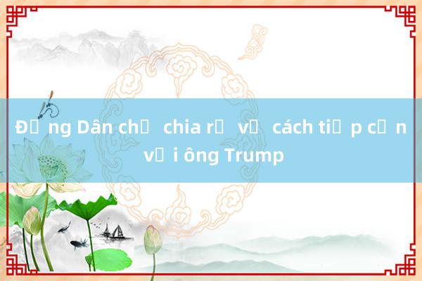 Đảng Dân chủ chia rẽ về cách tiếp cận với ông Trump